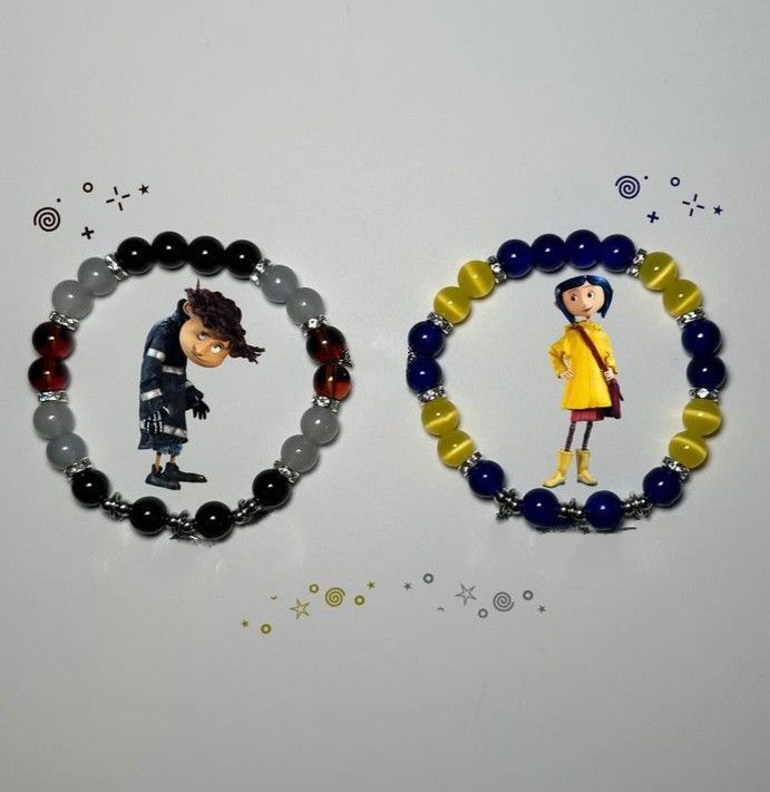 trending Matching Coraline and wybie bracelets