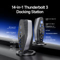PULWTOP Thunderbolt 3 Dock, Laptop Docking Station with Dual Monitor 4K Display, 40Gb/s, SD/TF 4.0, USB A/C 10Gbps. 