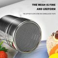 1pc-Silver stainless steel mesh tube type dusters dusting salt shaker spice jar Salt Sugar Pepper Shaker Box Cocoa Icing Powder. 