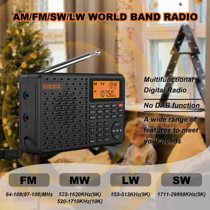 XHDATA%20D-109%20Stereo%20Digital%20Portable%20Radio%20AM%20SW%20MW%20FM%20Radio%20Bluetooth%20Compatible%20Multifunctional%20Radio%20Support%20TF%20Card%20Player%20-%20Image%202