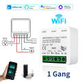 16A Mini WiFi Smart Switch DIY Breaker Relay Light Switch Timer Function eWeLink App Works with Alexa  Assistant lightify. 