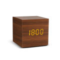 Alarm Clock LED Wooden Watch Table Voice Control Digital Wood Despertador USB/AAA Powered Electronic Desktop Clocks. 