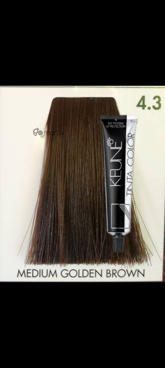 keune original hair semi temporary hair colour (no 4.3) Medium brown colour