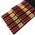 5/10 Pairs Red Chinese Chopsticks Reusable Square Food Chopsitcks Light Luxury Alloy Chopsticks Hotel Restaurant Alloy Tableware. 