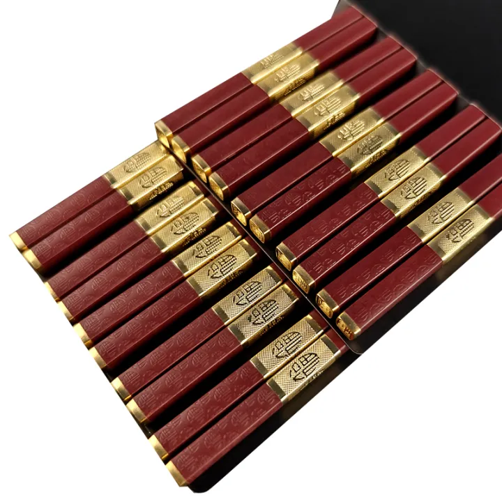5/10%20Pairs%20Red%20Chinese%20Chopsticks%20Reusable%20Square%20Food%20Chopsitcks%20Light%20Luxury%20Alloy%20Chopsticks%20Hotel%20Restaurant%20Alloy%20Tableware%20-%20Image%207