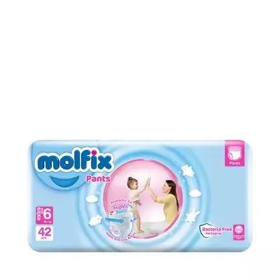 Molfix Baby Diaper Pants 6 Extra Large 42pcs Turkey Product for Babies 15+ kg