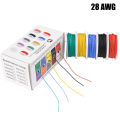 28 AWG Stranded Electrical Wire 28 Gauge Tinned Copper Wires Flexible Silicone Electric Hookup Wire Kit 5 Colors 32.8ft/10m Each. 