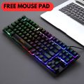 K11 Mini RGB Gaming Keyboard (87 Keys) and Mouse Combo with Breathing RGB LED, and Free Mouse Pad | 3 IN 1 Combo | Best For Gamers. 