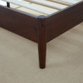 Oliver Solid Wood Rattan Platform Bed with Headboard, Rattan Frame. 