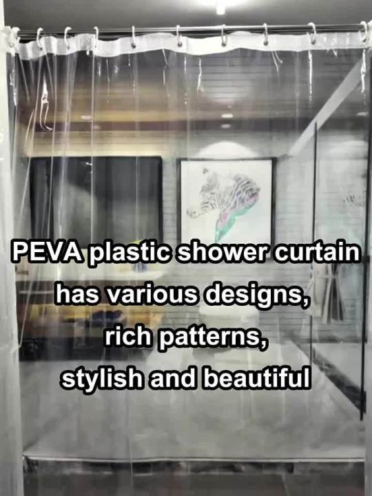 Transparent shower curtain High permeability PEVA material waterproof easy to take care of bathtub shower room partition curtain