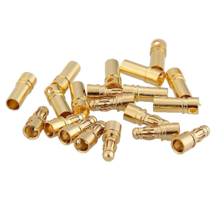 3.5mm Gold Bullet Battery Connector Plug Male Female For RC ESC Battery