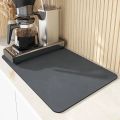 Super Absorbent Anti-slip Coffee Dish Large Kitchen Absorbent Draining Mat Drying Mat Quick Dry Bathroom Drain Pad. 