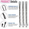 50-600pcs Black Straight Line Hair Clip U-shaped Needle Lady Hairpins Curly Wavy Grips Women Bobby Pins Styling Hair Accessories.