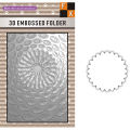 3D embossed folder and matching die-cutting - vortex, with geometric pattern rhythm carnival as the theme, durable plastic, suit. 