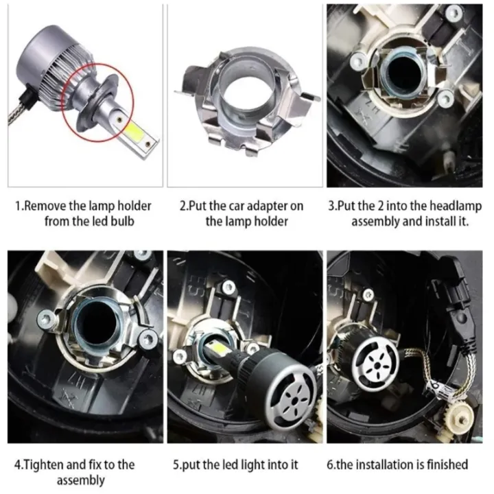10Pcs%20H7%20Adapter%20Headlamp%20Socket%20Car%20Led%20Bulb%20Holder%20Lamp%20Base%20For%20D101%20High%20Temperature%20Resistant%20Stainless%20Steel%20Material%20-%20Image%203