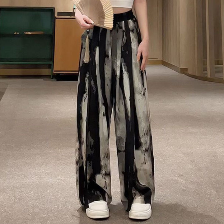 Women's%20Thin%20Casual%20Ice%20Silk%20Chiffon%20Wide%20Leg%20Pants%202025%20Summer%20New%20Style%20Strap%20Drop%20Straight%20Tube%20Floor%20Trousers%20Korean%20Women%20-%20Image%205