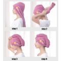 Microfiber Quick Dry Bath Hair Drying Towel | Head Wrap Hat Super Absorbent Shower Cap | Hair Dryer Cap Towel | Magic Instant Hair Dryer Cap Towel Hair Wrap Towel Best For Women (Homeducts). 