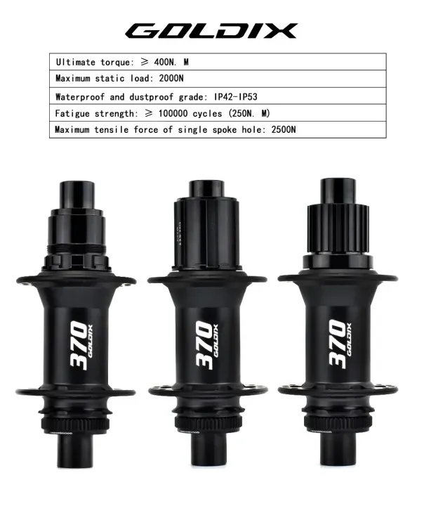 GOLDIX%20370%2032H%20Bicycle%20Hub%20Sealed%20Bearing%20Center%20Lock%20Disc%20Brake%20J-Bend%2032%20Holes%20Ratchet%2036T%20BOOST%20MTB%20Hub%20XD%20/%20HG%20/%20MS%20-%20Image%203