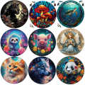 Top Quality 3D Jigsaw Wooden Puzzles pig cat  Animal Shape jigsaws for Adults Kid Toys  Family Puzzle Game Home Decoration. 