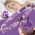 Natural Amethyst Body-purify Slimming Bracelet Stone Energy Yoga Bracelets for Women Weight Loss Bracelet Fatigue Relief Healing.
