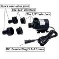 DC12V 24V Water Pumps Lift 5M 800L/H Solar Brushless Motor Water Circulation Water Pump Ceramic Shaft Ultra Quiet Submersibles. 