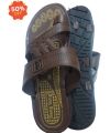 Chocolate Brown Color Rubber Nylon Slippers Shoes for Men. 
