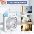 2 in 1 Air Conditioner Humidifier 3 Speed Air Cooling Fan Humidifies Portable Air Conditioner Fan SMILING SHARK Cooling Fan Mini Evaporative Air Cooler Water Fan with 5 Sprays, 7 Colors LED Personal AC USB Desk Fan for Office,Home Kitchen,Bedroom,Dorm. 