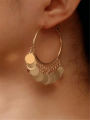 1Pair Hot Sale Disc Charm Earrings Fashion Gemetric Round Pendant Large Circle Hoop Earring for women  Look. 