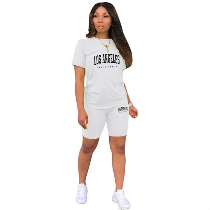 2026%20Hot%20Sale%20T-shirts%20Shorts%20Women's%20Summer%20Fashion%20Tracksuit%20Outdoor%20Casual%20Sports%20Jogging%20Suit%20Urban%20Trend%20Streetwear%20-%20Image%202