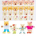 Cartoon Change Clothes Kids Early Educational Wooden Toy Jigsaw Puzzle Bear Dressing Game Montessori Baby Toys For Children Gift. 