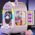 DIY Automatic Doll Machine Kids Coin Operated Play Game Mini Claw Catch Toys Crane Machines Music Doll for Christmas . 