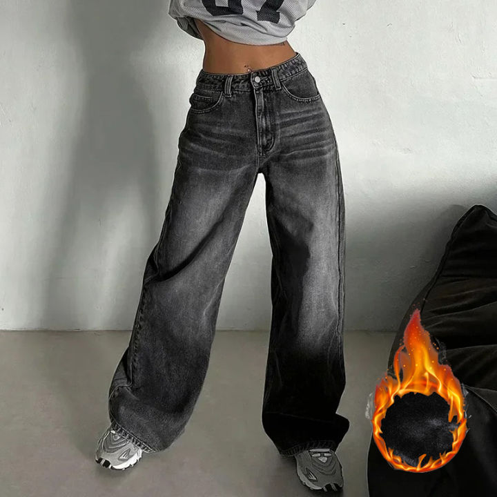 Winter%20Lady%20Plush%20Thermal%20High%20Waist%20Thin%20Jeans%20Girls%20Fleece%20Snow%20Warm%20Denim%20Pants%20Female%20Comfortable%20Straight%20Leg%20Trousers%20-%20Image%202