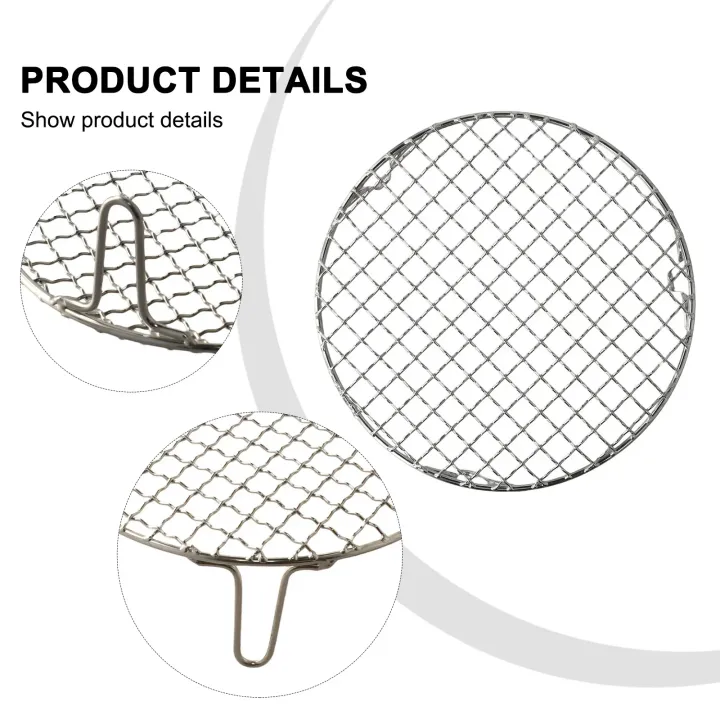 1pc%20Stainless%20Steel%20Round%20Grid%20Net%20Barbecue%20Net%20Baking%20Tray%20BBQ%20Grid%20With%20Leg%20With%20Foot%20Outdoor%20Camping%20Barbecue%20Stand%20Net%20-%20Image%202