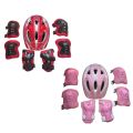 7pcs Children Skating Protector Set Comfortable Shockproof Bike Safety Helmet Knee Elbow Wrist Guard Pad Set for 4-16 Kids. 