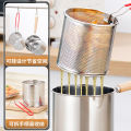 2 in 1 deep frying pot for Kitchenware - Deep Fryer, Portable Stock Pot | Multipurpose Cooking Pot, Multifunctional Frying Pan with Strainer Basket, Deep Fryer Set, Drip Drainer.