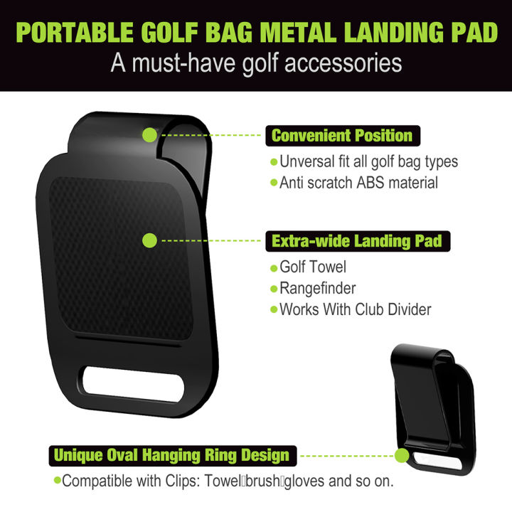 Golfs Bag Plastics Landing Pads Universal Fit Golfs Bag Types Landing Pad Golfs Lover Golf Equipment Putter Clamp Holder