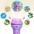 Kids Story Projector Toy - 10Pcs Image Cards, Bedtime Picture Flashlight for Wall Projection Play. 