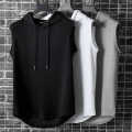Solid Color 2023 Brand New Men's Tank Tops Vest Sleeveless Tees For Male Hooded Man Vests Tops Hip Hop Men Tank Top T shirt. 