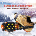 10 Studs Snow Ice Claw Anti-Slip Snow Ice Thermo Plastic Elastomer Climbing Shoes Spikes Grips Cleats Over Shoes Covers Crampons. 