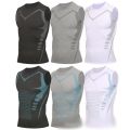 Men's Slimming Vest Ionic Compression Shirt Ice-Silk Cooling Body Shaper Tank Top Tummy Control Quick-Dry Fitness Shirts.