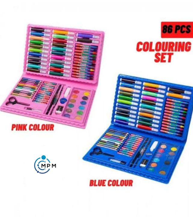 86 Piece Multi Coloring Kit Set, Colour Kit Set With Free Gift Paper