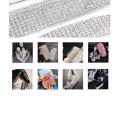 1Yard Self Adhesive Crystal Rhinestone Sticker Diamond Ribbon DIY Sticker Rhinestones Arts Crafts Car Phone Decoration 4 Rows. 