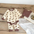 2024 Spring Baby Boys Girls Clothes Cotton Long Sleeved Top + Pant + Hat Three Piece Set Baby 0-2 Years Old Newborn Suit. 