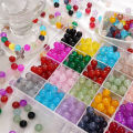 100/500pcs Glass Round Beads Multicolour 4/6/8mm Loose Round Beads For Jewelry Making, DIY Friendship Bracelets Beading Kits. 