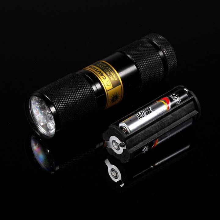 9%20LED%20395-400nm%20UV%20Light%20Flashlight%20Mini%20Torch%20Money%20Ore%20Leakage%20Id%20Invisible%20Ink%20Marker%20Pet%20Stains%20Cat%20Tinea%20Checker%20Use%20AAA%20-%20Image%204
