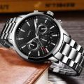 Watch for Men New Premium Stainless Steel / Leather Strap Luxury Men Watch Quartz Analog Business Chain Casual Wrist Dial LIGEx Watches For Boys Gents Silver Blue Black  Mini Gift Collection | mens watch mens watches casual. 