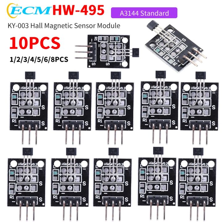 1-10PCS KY-003 A3144 Standard Hall Magnetic Sensor Module Work with ...