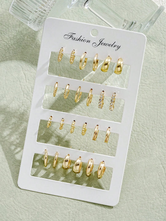 24pcs/Set%20Fashion%20Rhinestone%20Small%20Hoop%20Earrings%20Minimalist%20Everyday%20Earring%20For%20Women%20Date%20Holiday%20Anniversary%20Jewelry%20Gift%20New%20-%20Image%203