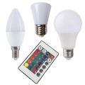 16 Colors RGB Bulb LED Multicolor Bulb E27 Base 220V Household Lighting Dimmable 24 Key Remote Control Atmosphere Neon Light. 