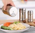 Stainless Steel Salt Pepper Shaker Spice Seasoning Jar Condiment Bottle Toothpick Box with 3 Variety Holes 180ml. 